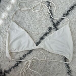 Meshki White Bikini Top